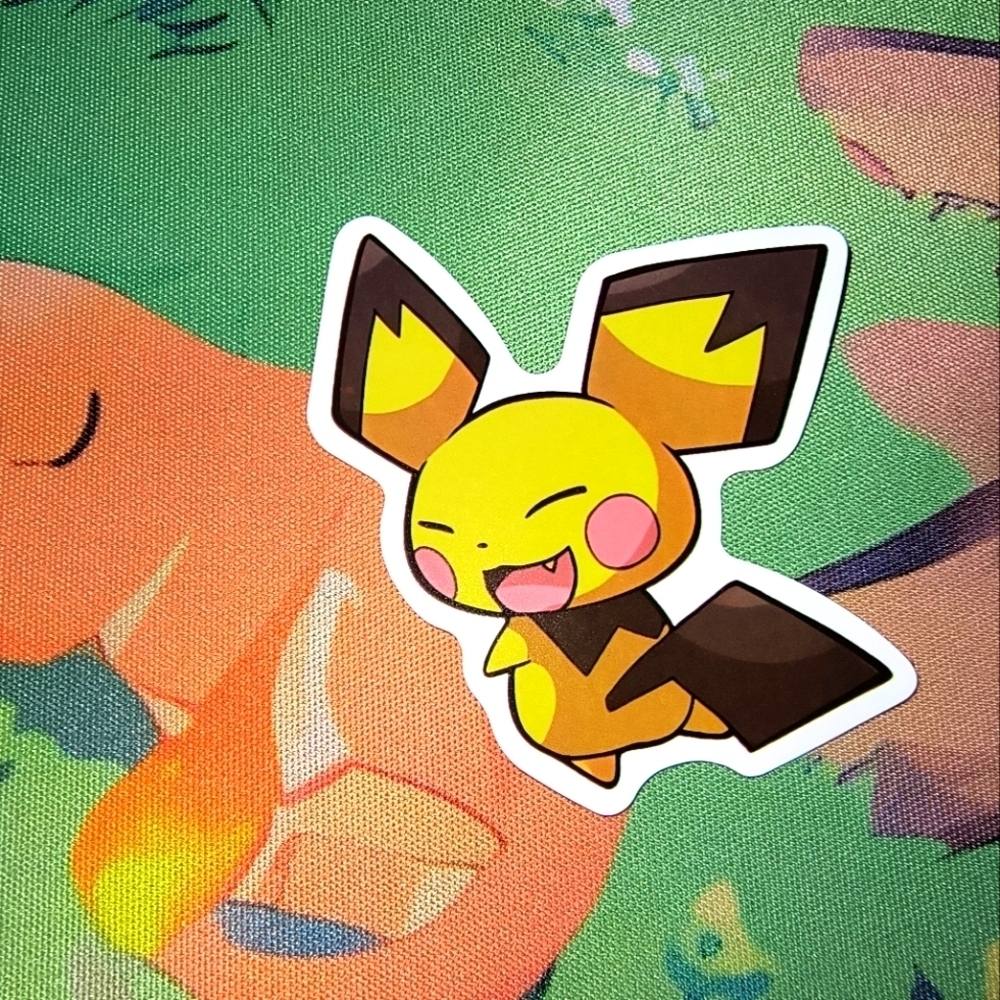 Pokemon Pichu Yellow Art Sticker